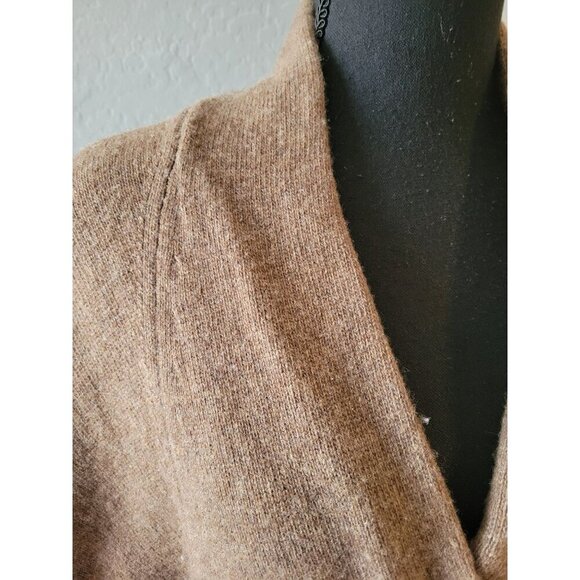 Pure Jill Wool Blend V-Neck Poncho Sweater Size L/XL Petite Lagenlook Minimalist - Picture 2 of 10